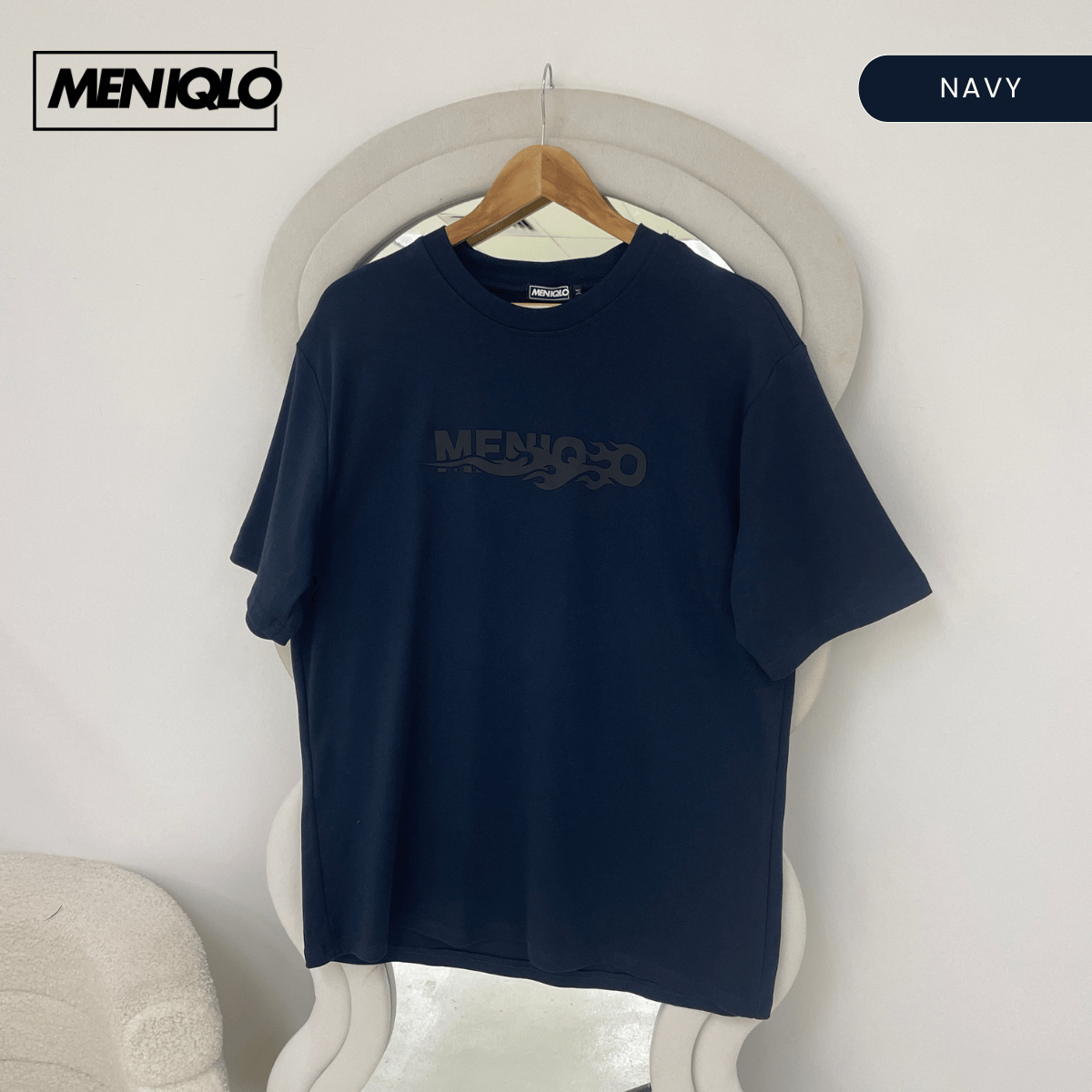 MENIQLO HARITH FLAME MOTION OVERSIZED T-SHIRT - MQ1012