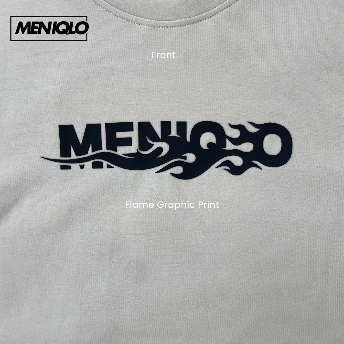MENIQLO HARITH FLAME MOTION OVERSIZED T-SHIRT - MQ1012
