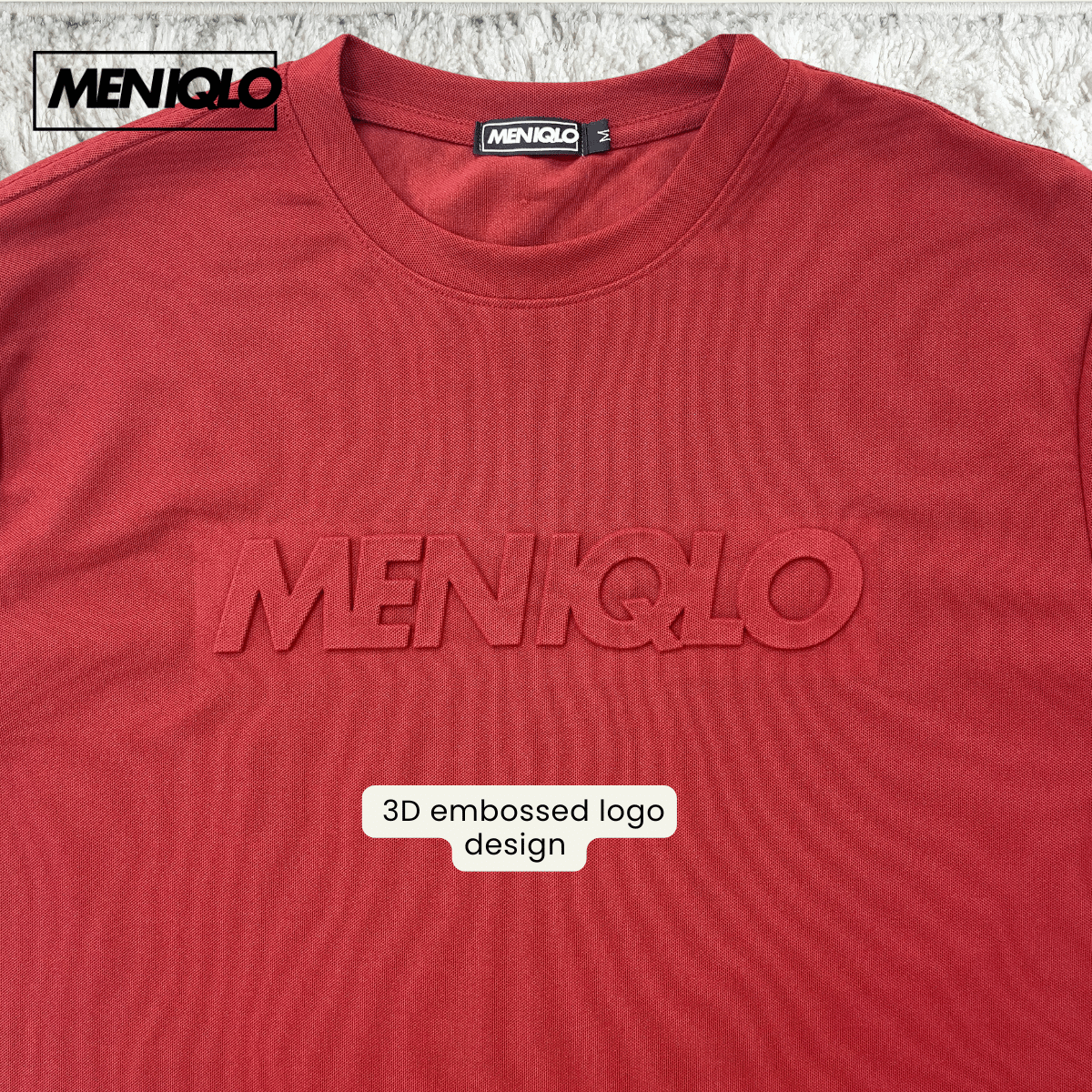 MENIQLO FARHAN CASUAL EMBOSSED OVERSIZED TEE-MQ1013