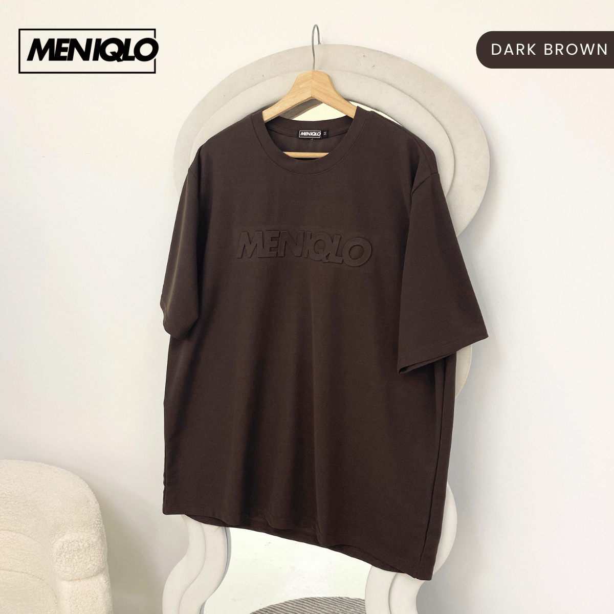 MENIQLO FARHAN CASUAL EMBOSSED OVERSIZED TEE-MQ1013