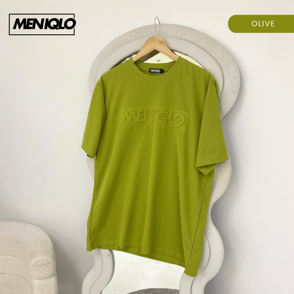 MENIQLO FARHAN CASUAL EMBOSSED OVERSIZED TEE-MQ1013