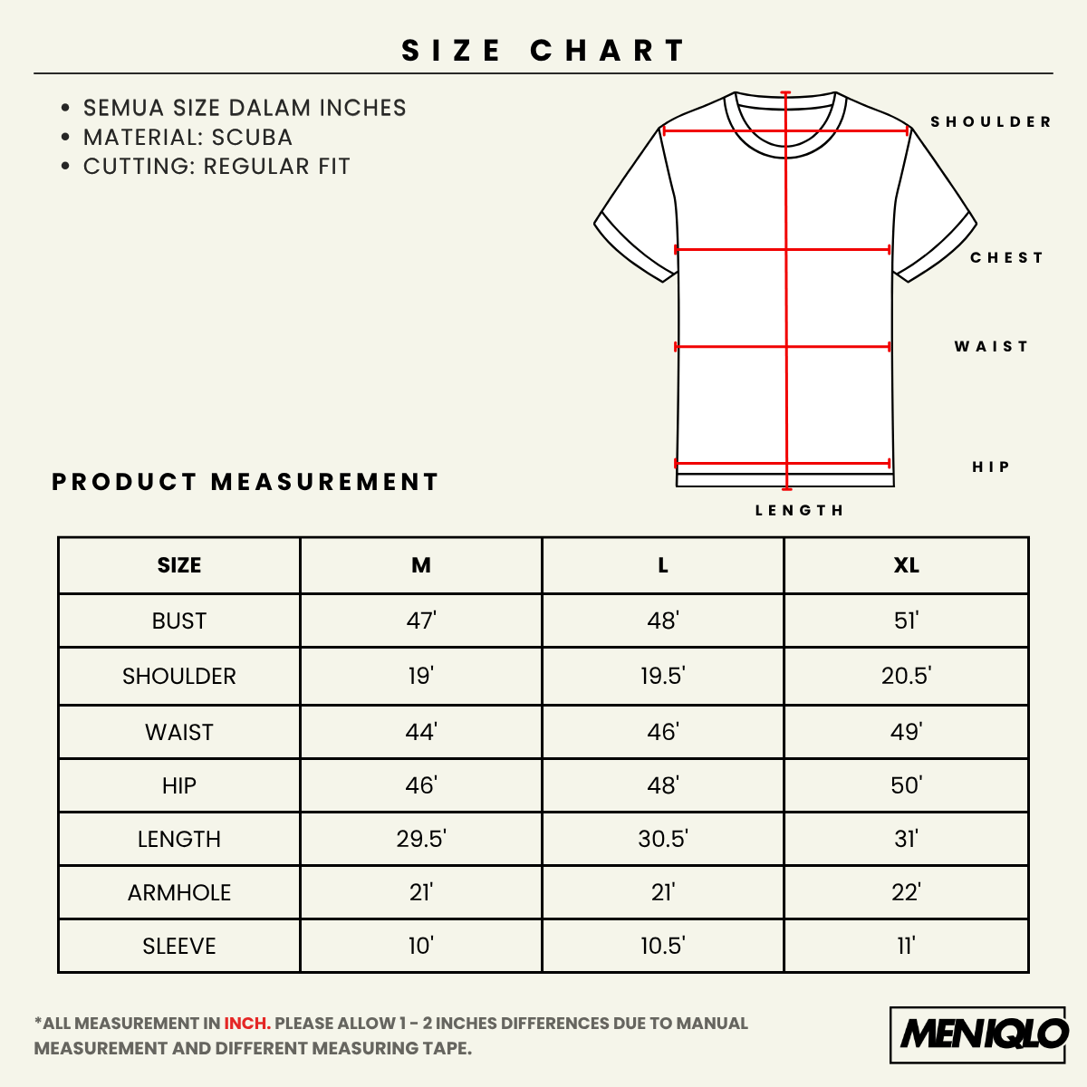 MENIQLO IZZUDIN MINIMAL GRAPHIC SHORT SLEEVE T-SHIRT (310GSM) - MQ1015