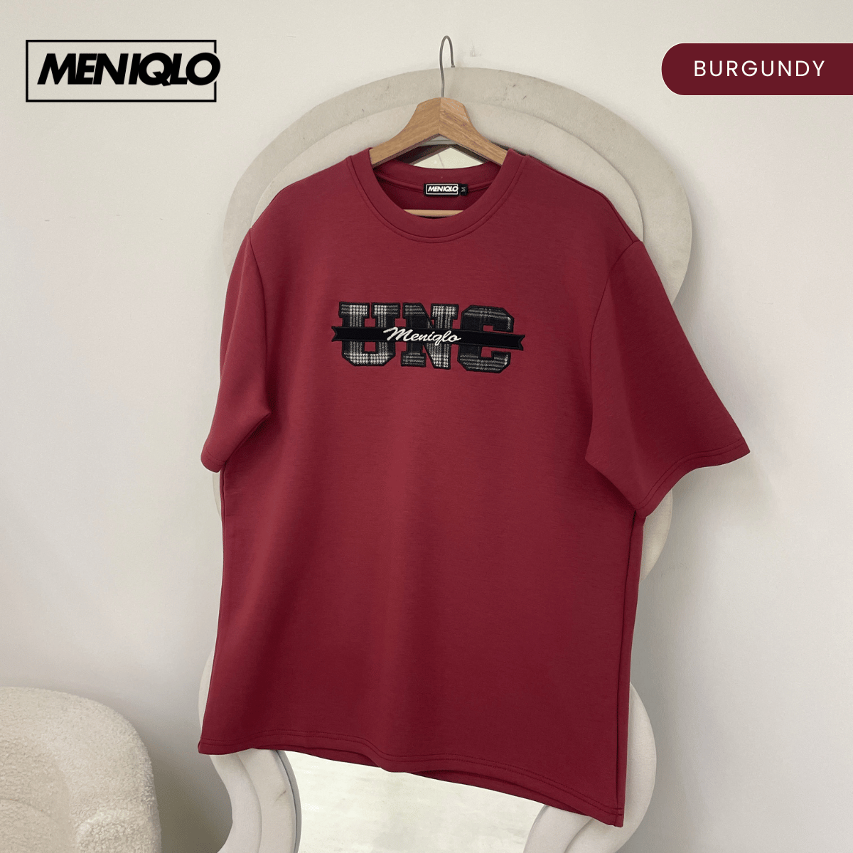 MENIQLO IZZUDIN MINIMAL GRAPHIC SHORT SLEEVE T-SHIRT (310GSM) - MQ1015