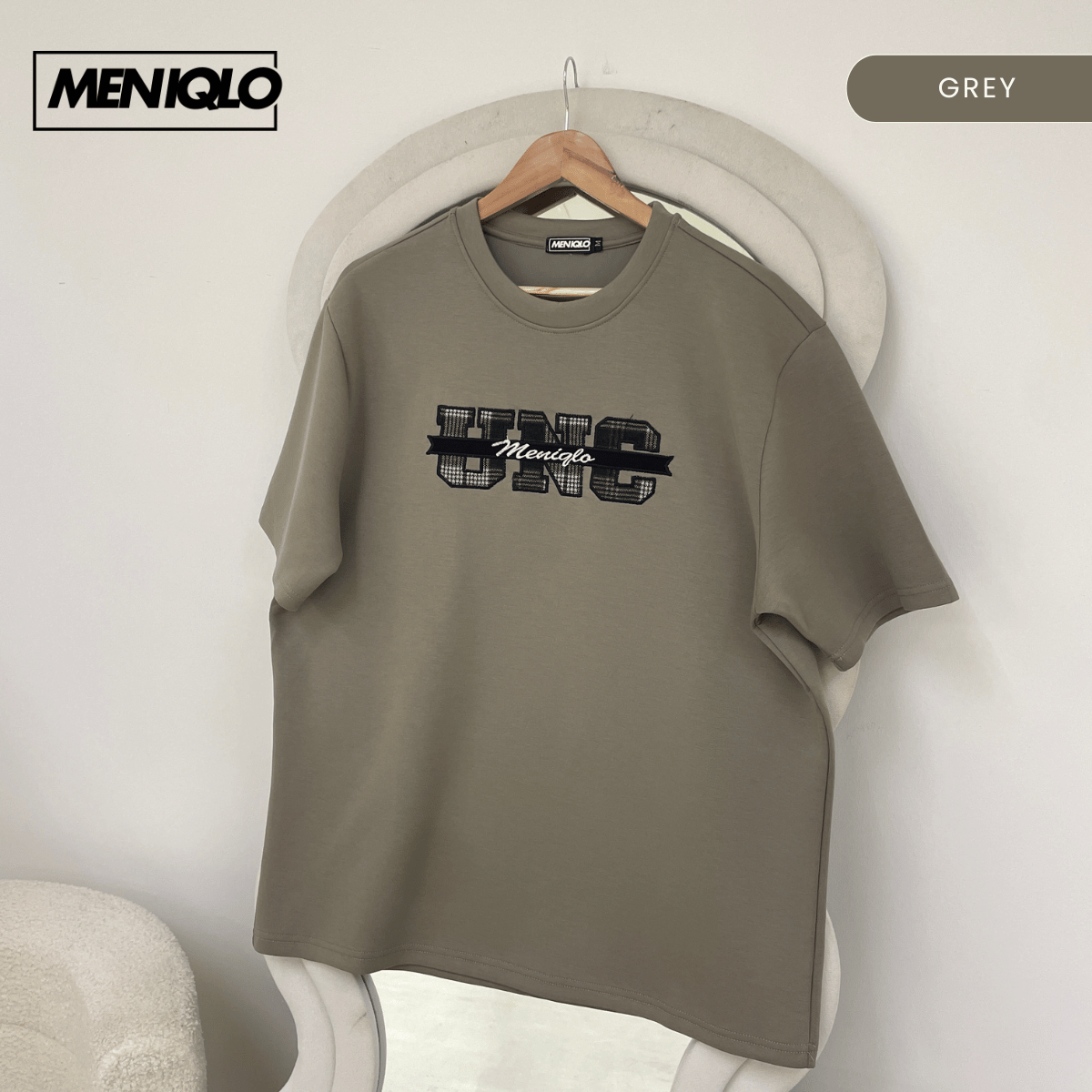 MENIQLO IZZUDIN MINIMAL GRAPHIC SHORT SLEEVE T-SHIRT (310GSM) - MQ1015