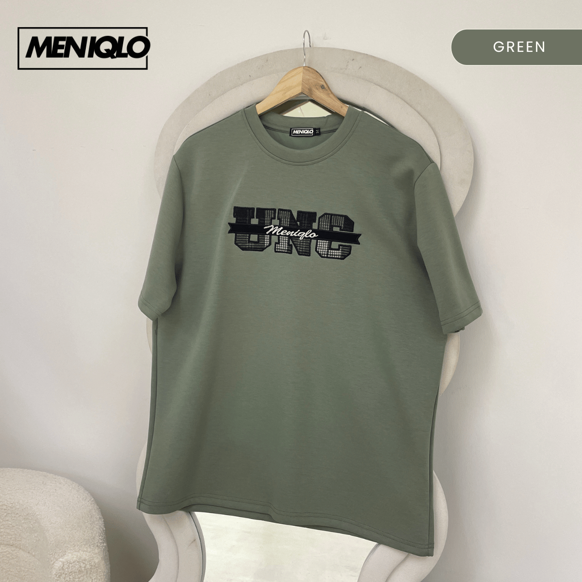 MENIQLO IZZUDIN MINIMAL GRAPHIC SHORT SLEEVE T-SHIRT (310GSM) - MQ1015