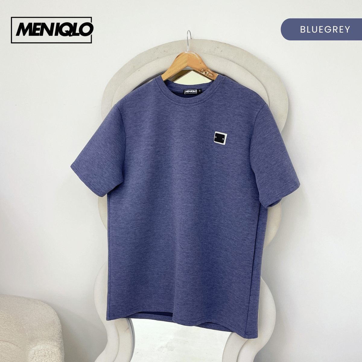 MENIQLO FIKRI MINIMAL PATCH OVERSIZED T-SHIRT-MQ1016