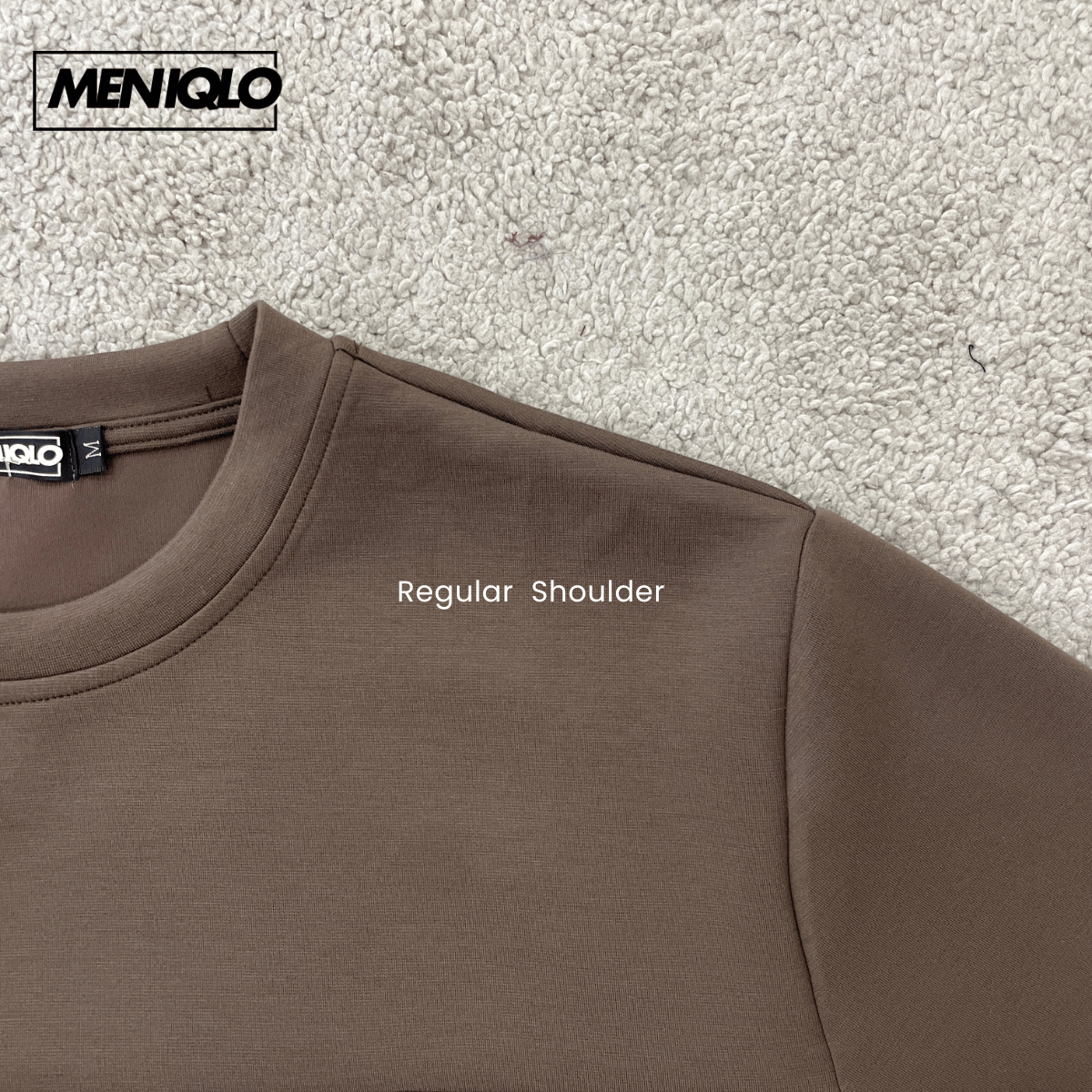 MENIQLO HUDSON MEN COLOUR BLOCK EMBROIDERED T-SHIRT - MQ1017(310GSM)
