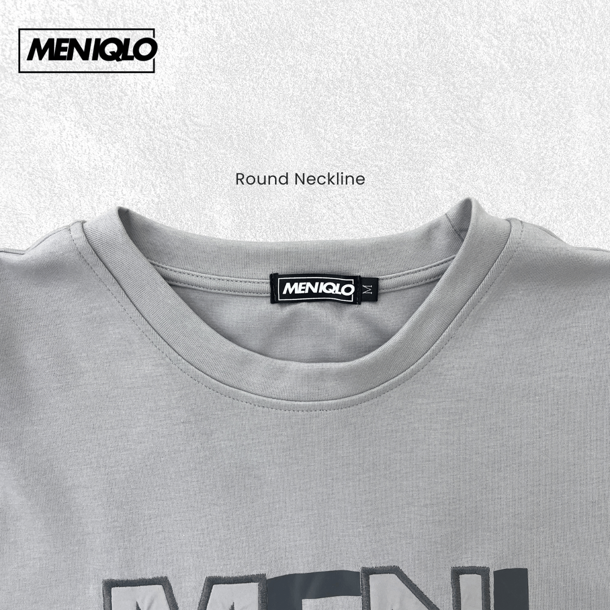 MENIQLO ELIAS TYPOGRAPHY MEN OVERSIZE T-SHIRT SHORT SLEEVE - MQ1018