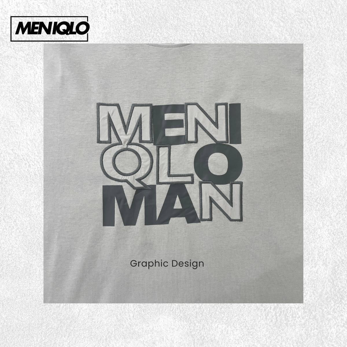 MENIQLO ELIAS TYPOGRAPHY MEN OVERSIZE T-SHIRT SHORT SLEEVE - MQ1018