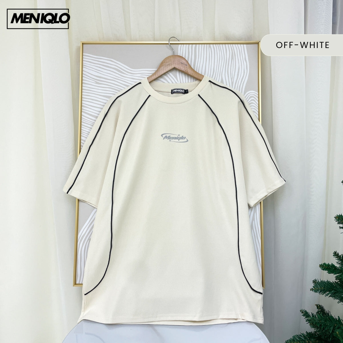 MENIQLO KHAIRI MINIMAL LOGO OVERSIZED MEN TEE - MQ1019
