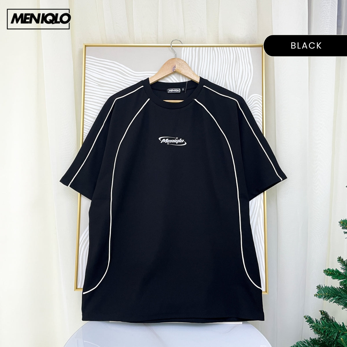MENIQLO KHAIRI MINIMAL LOGO OVERSIZED MEN TEE - MQ1019