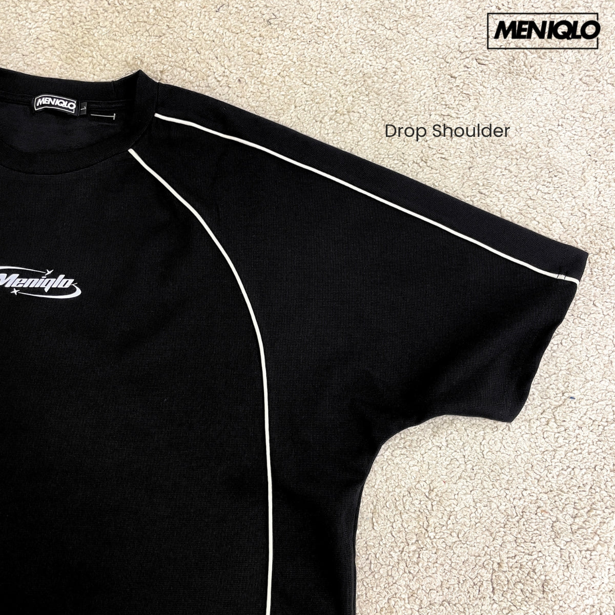 MENIQLO KHAIRI MINIMAL LOGO OVERSIZED MEN TEE - MQ1019
