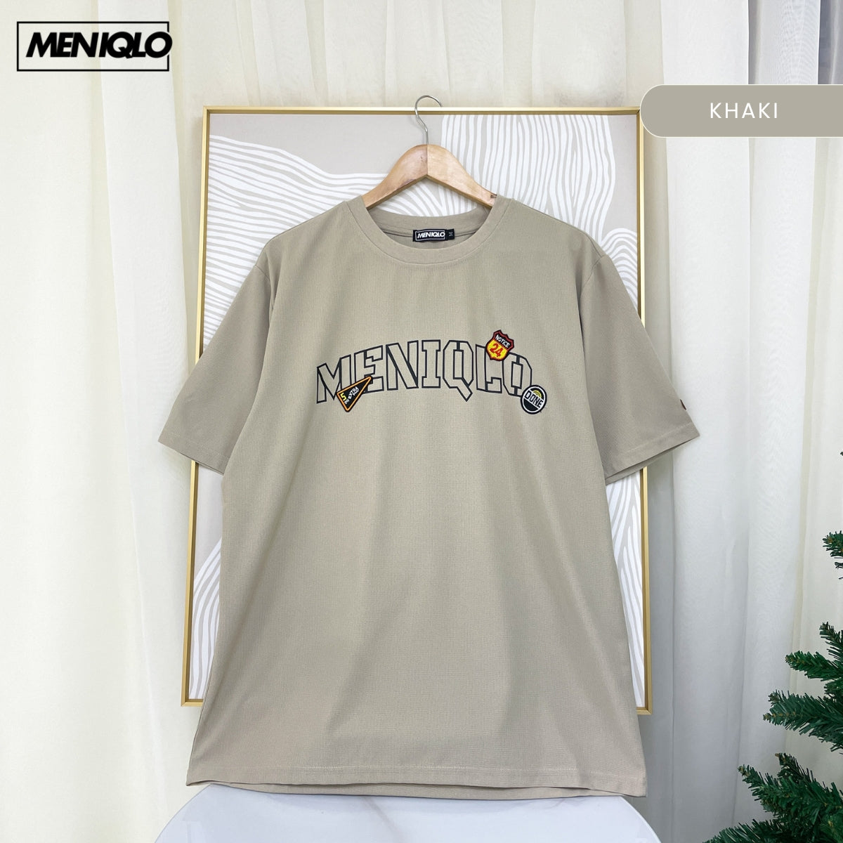 MENIQLO FAIZ VARSITY GRAPHIC OVERSIZED SHORT SLEEVE MEN T-SHIRT - MQ1021