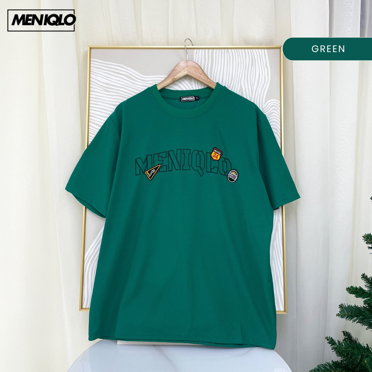 MENIQLO FAIZ VARSITY GRAPHIC OVERSIZED SHORT SLEEVE MEN T-SHIRT - MQ1021