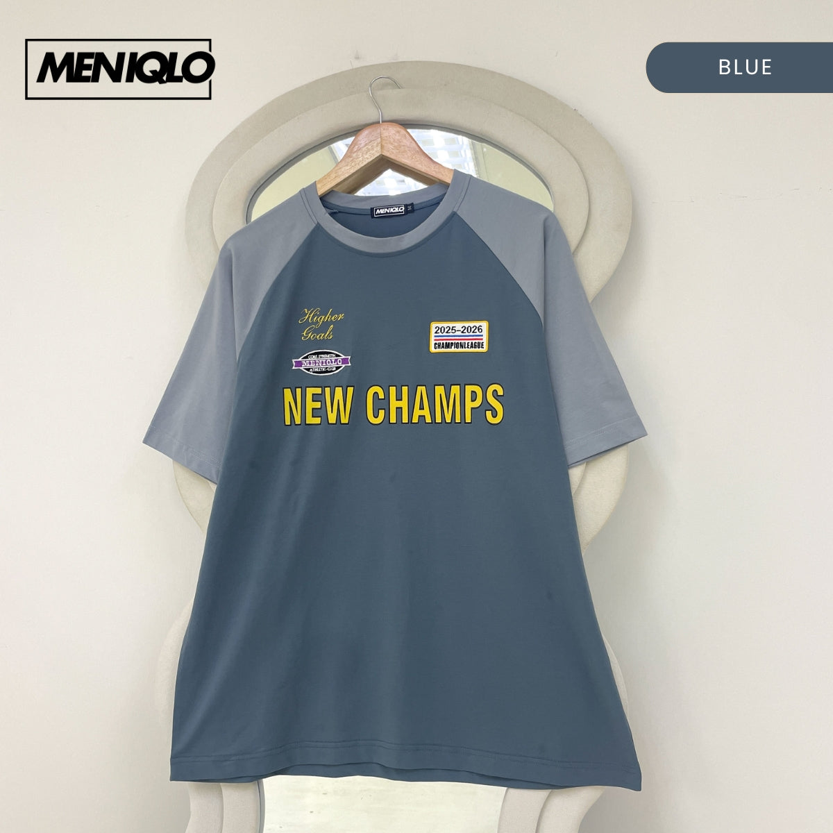 MENIQLO JACK COLOUR BLOCK RAGLAN CASUAL SHORT SLEEVE T-SHIRT - MQ1022