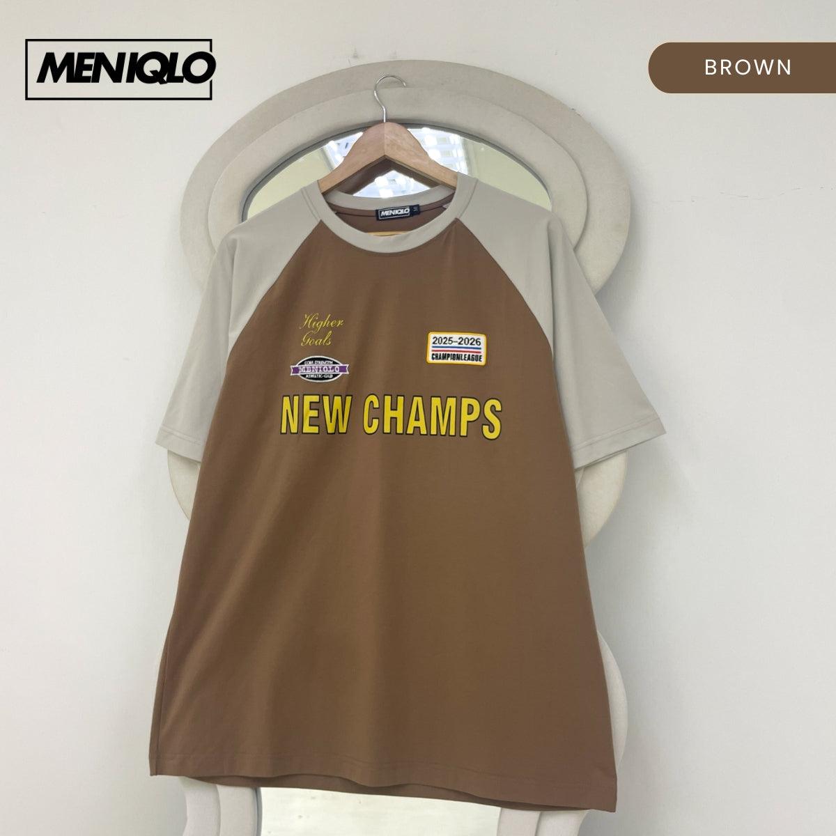 MENIQLO JACK COLOUR BLOCK RAGLAN CASUAL SHORT SLEEVE T-SHIRT - MQ1022