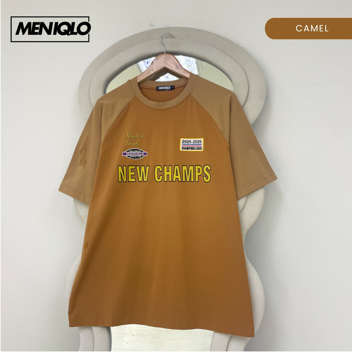 MENIQLO JACK COLOUR BLOCK RAGLAN CASUAL SHORT SLEEVE T-SHIRT - MQ1022