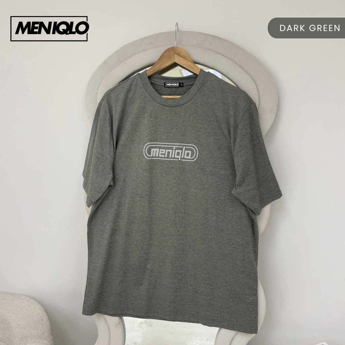 MENIQLO FADIL CLASSIC LOGO TEE OVERSIZED T-SHIRT - MQ1023
