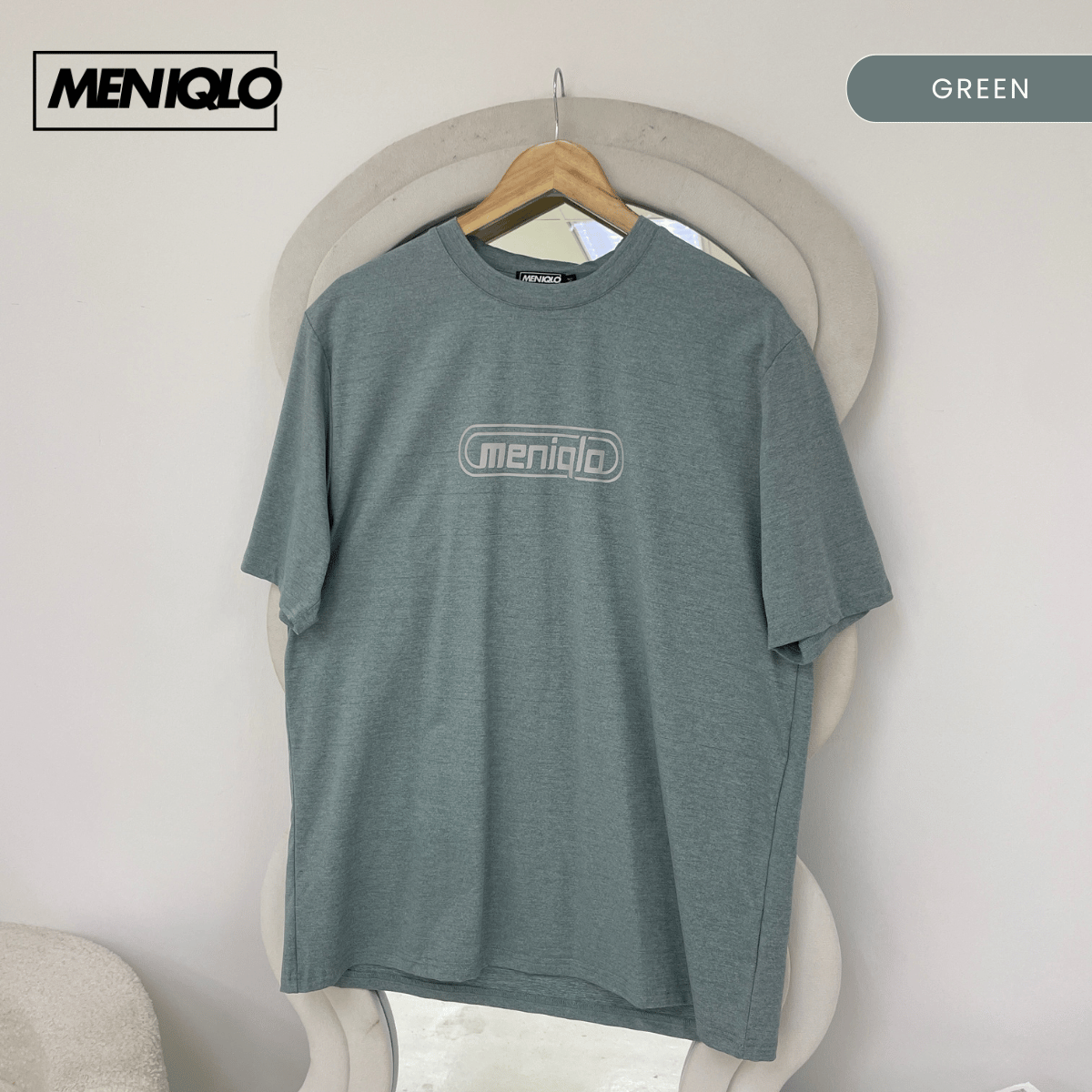 MENIQLO FADIL CLASSIC LOGO TEE OVERSIZED T-SHIRT - MQ1023