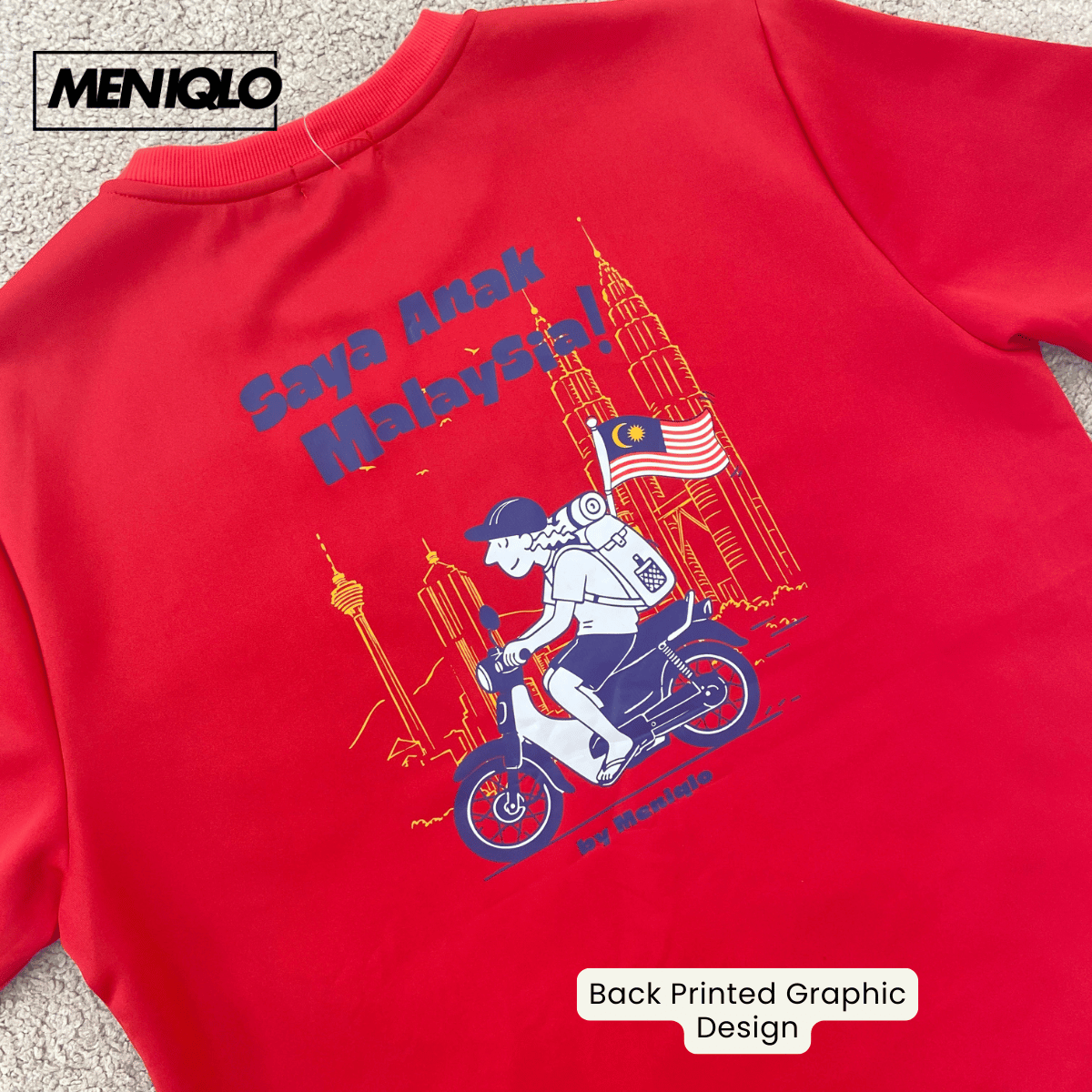 MENIQLO RAYQAL MERDEKA SERIES GRAPHIC OVERSIZED- MQ1031