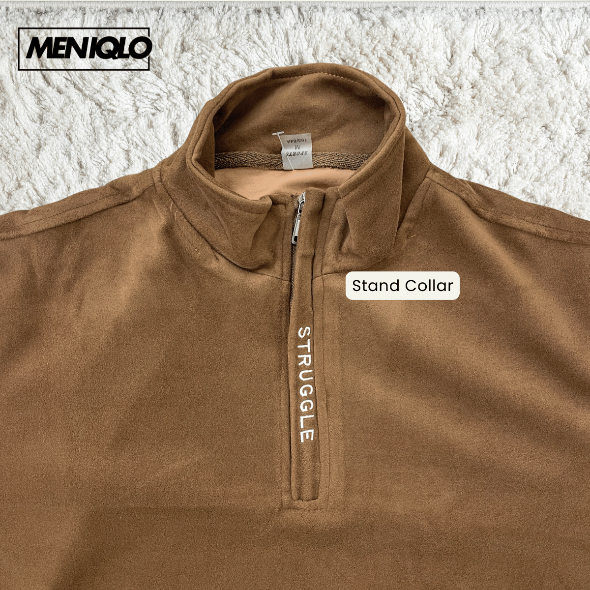 MENIQLO EMRY MEN'S CASUAL PULLOVER HALF ZIPPER LONG SLEEVES - MAC1024