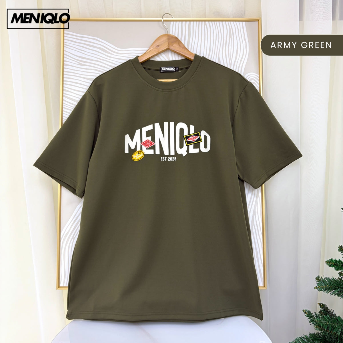MENIQLO ZAIM MEN CASUAL GRAPHIC T-SHIRT OVERSIZED TEE (300GSM) - MQ1024