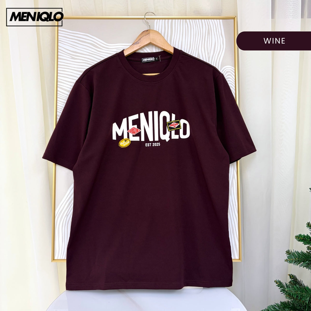 MENIQLO ZAIM MEN CASUAL GRAPHIC T-SHIRT OVERSIZED TEE (300GSM) - MQ1024