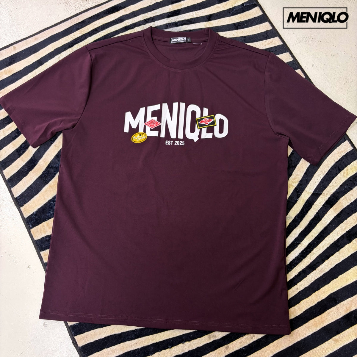 MENIQLO ZAIM MEN CASUAL GRAPHIC T-SHIRT OVERSIZED TEE (300GSM) - MQ1024