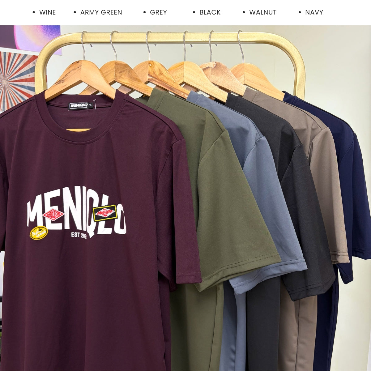 MENIQLO ZAIM MEN CASUAL GRAPHIC T-SHIRT OVERSIZED TEE (300GSM) - MQ1024