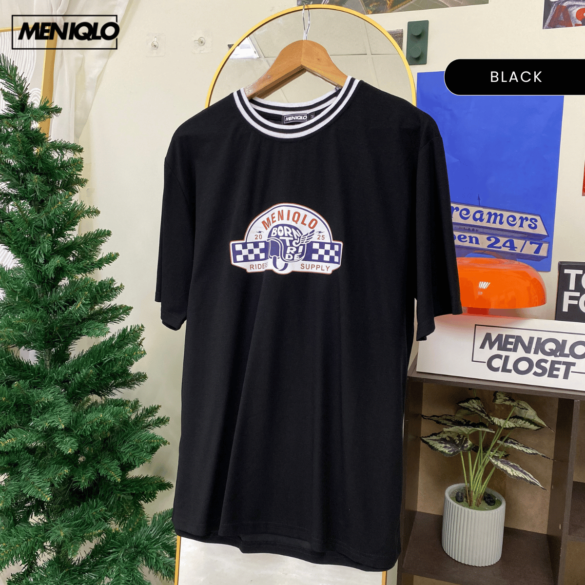 MENIQLO NAUFAL VINTAGE MOTORSPORT GRAPHIC OVERSIZED-MQ1027