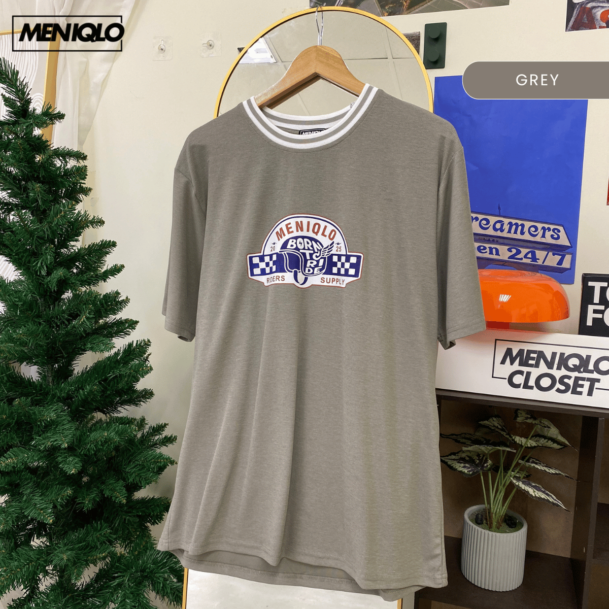 MENIQLO NAUFAL VINTAGE MOTORSPORT GRAPHIC OVERSIZED-MQ1027
