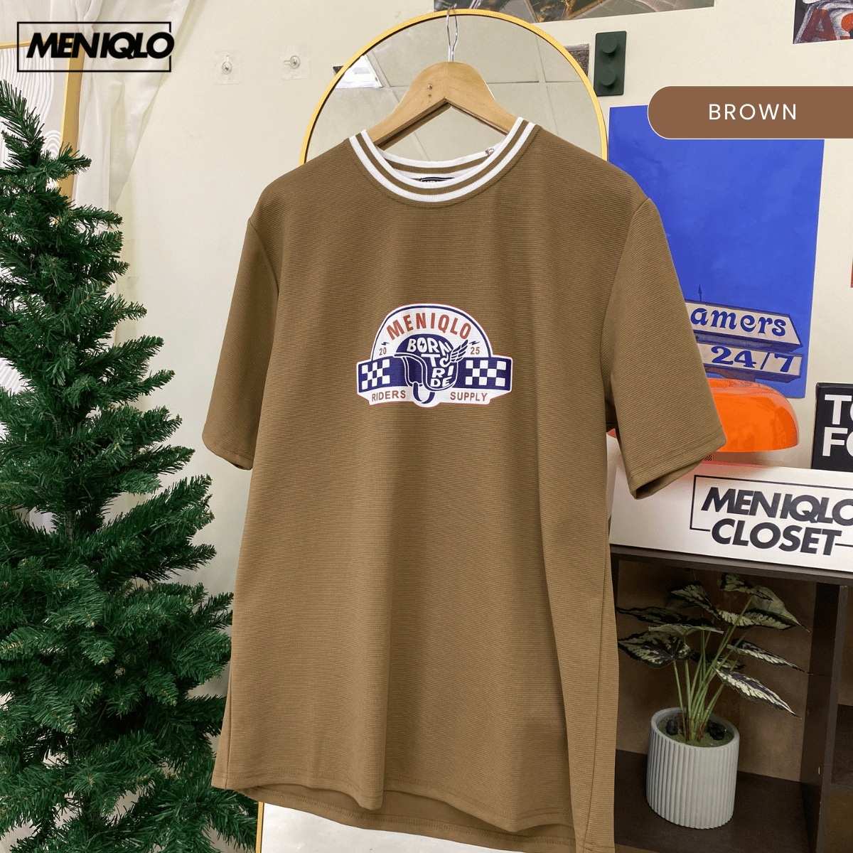 MENIQLO NAUFAL VINTAGE MOTORSPORT GRAPHIC OVERSIZED-MQ1027