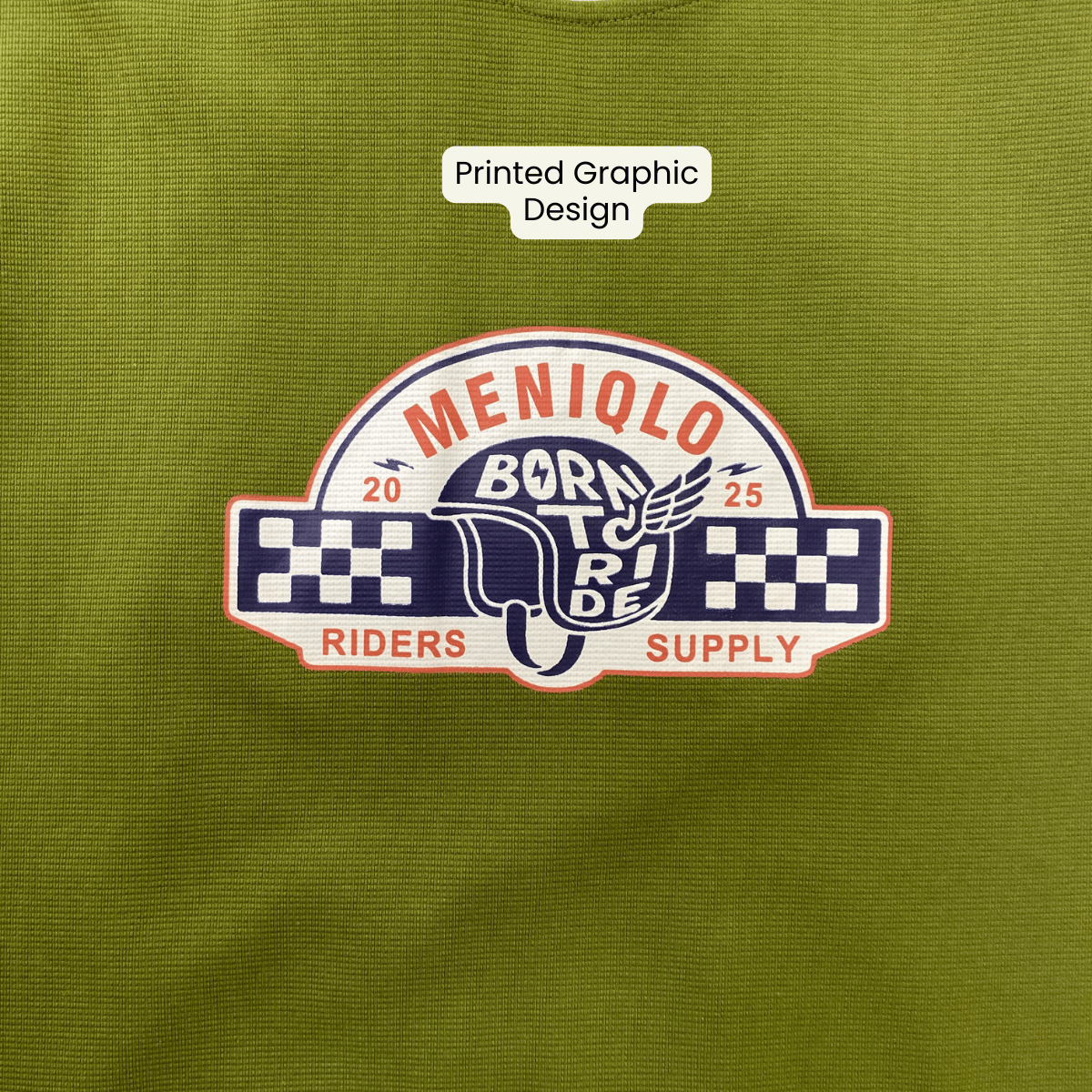 MENIQLO NAUFAL VINTAGE MOTORSPORT GRAPHIC OVERSIZED-MQ1027
