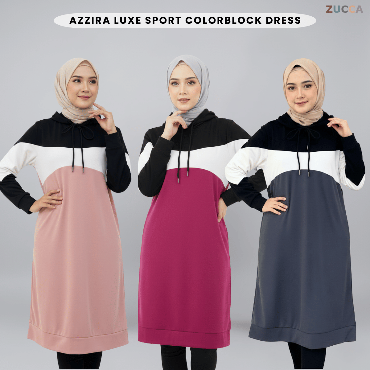 ZUCCA AZZIRA LUXE SPORT COLOURBLOCK DRESS-MS008
