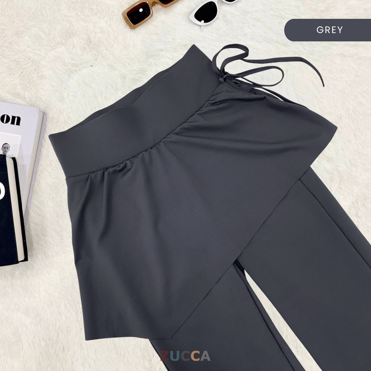 NERINA PALAZZO FLARE PANTS WITH OVERLAY SKIRT MUSLIMAH STYLE-MS011 (SW93)