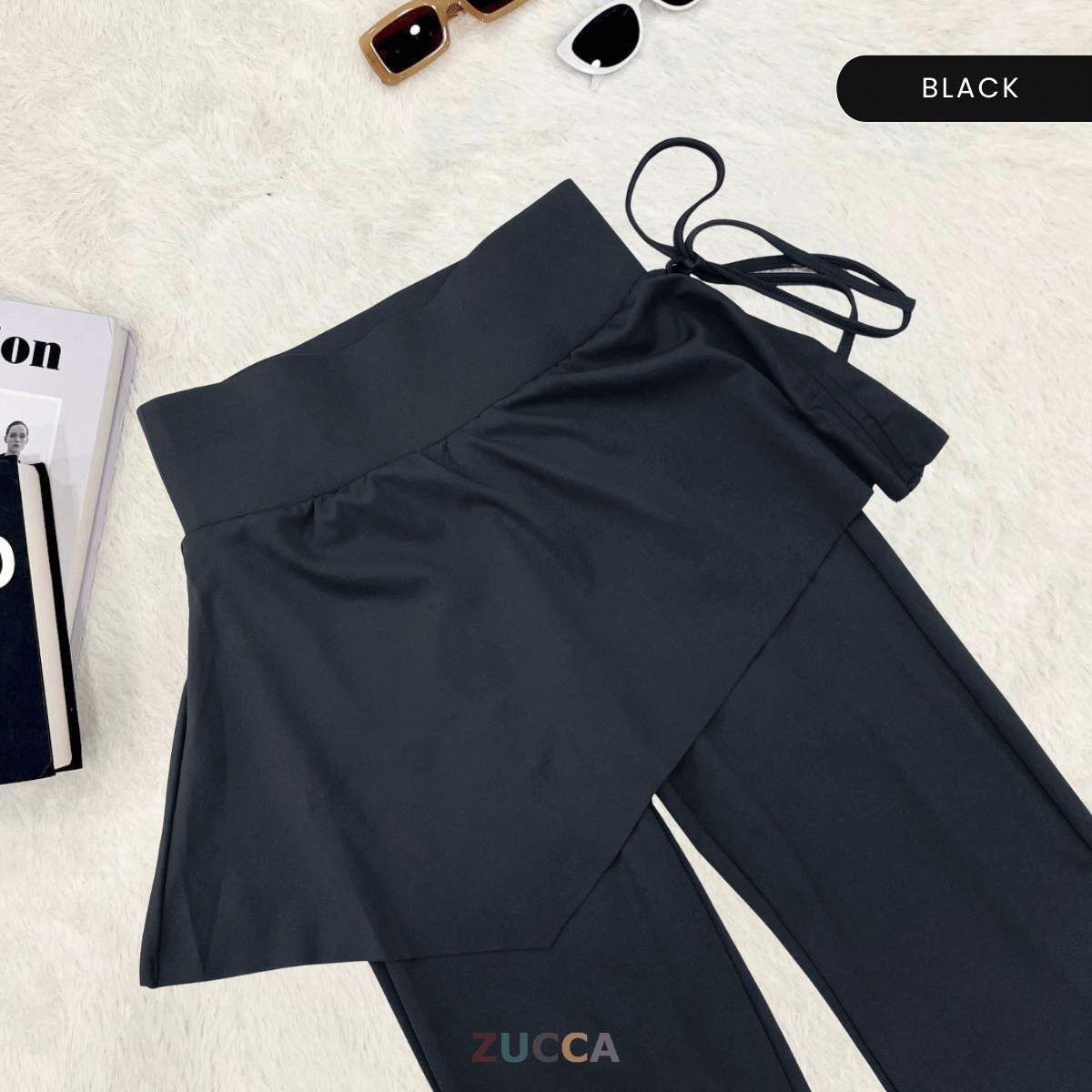 NERINA PALAZZO FLARE PANTS WITH OVERLAY SKIRT MUSLIMAH STYLE-MS011 (SW93)