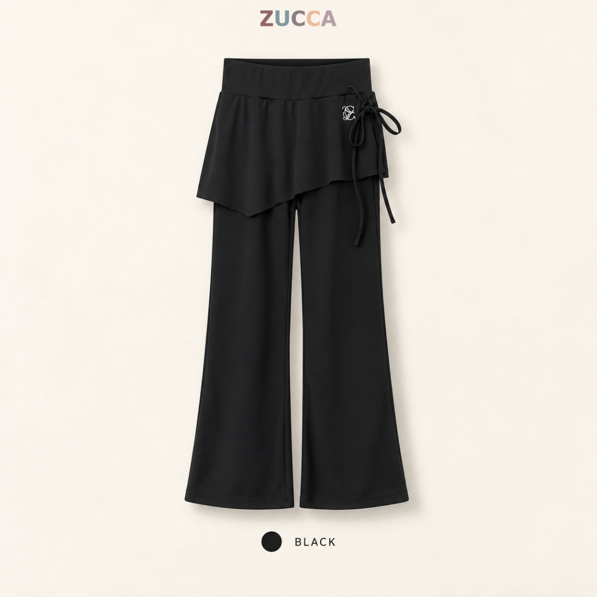 ZUCCA LYLA ASYMMETRIC WRAP LAYERED MODEST PANTS - MS016 (GN255)