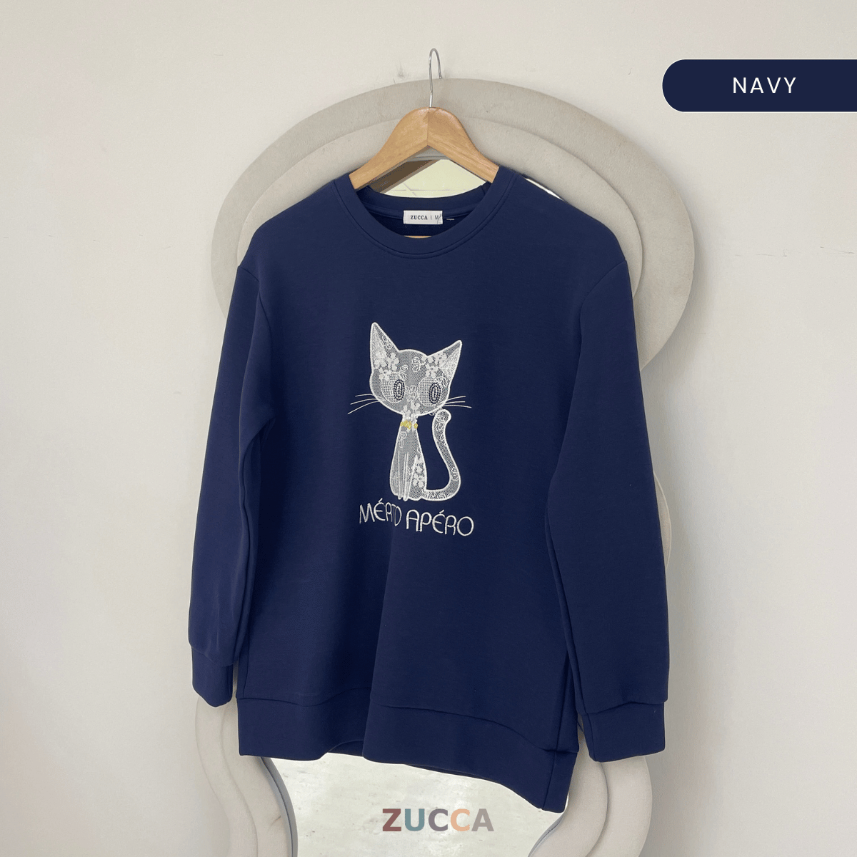 ZUCCA LAVEENA SWEET CAT CASUAL SWEATSHIRT - MA151