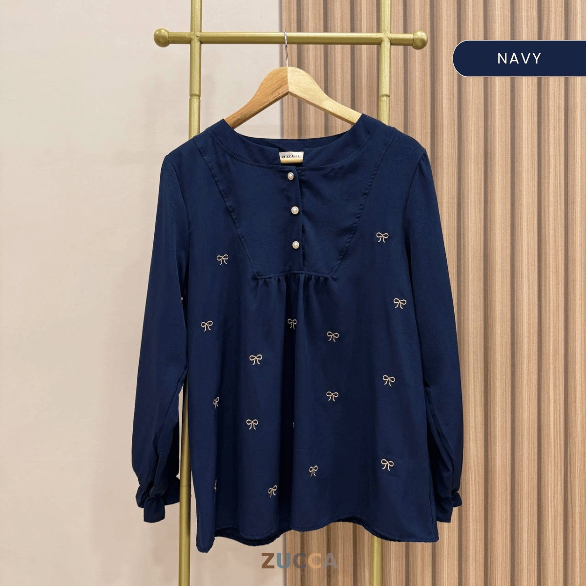 ZUCCA IZZY DOLLY BLOUSE SEPARUH BUTANG - DM173