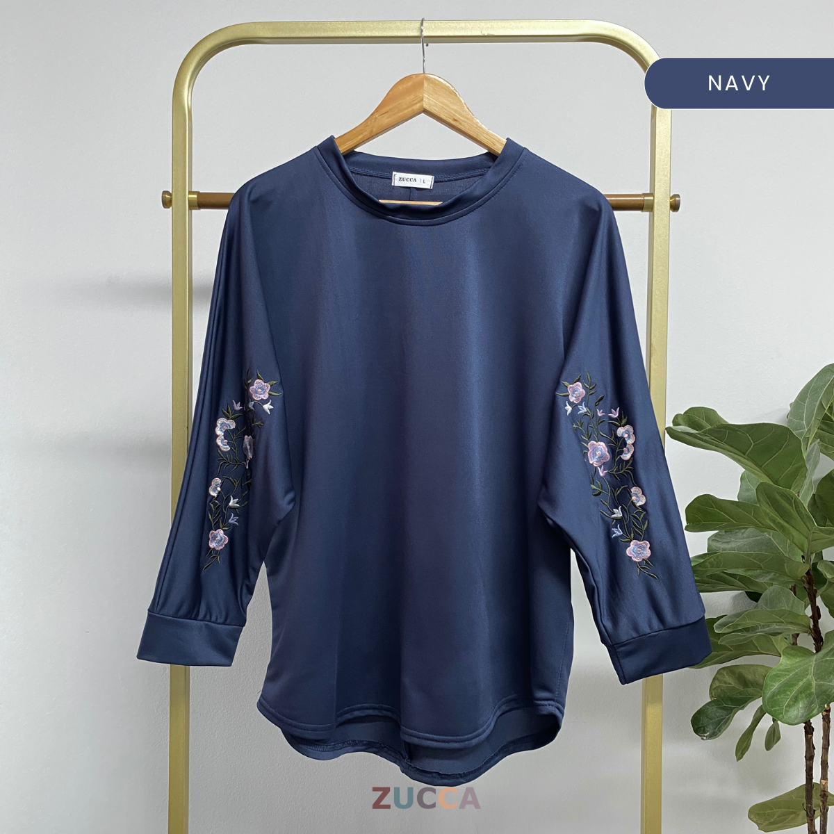 ZUCCA DANIS BAJU KASUAL SULAMAN FLORAL LENGAN PANJANG - DM276 BAJU WANITA