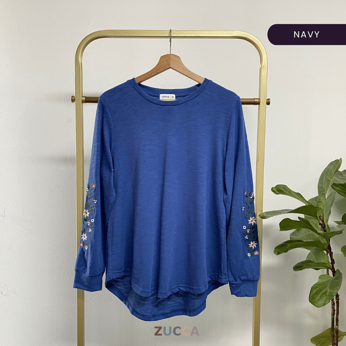 ZUCCA STARLY KEMEJA KASUAL DENGAN LENGAN BERSULAM BUNGA - MA035