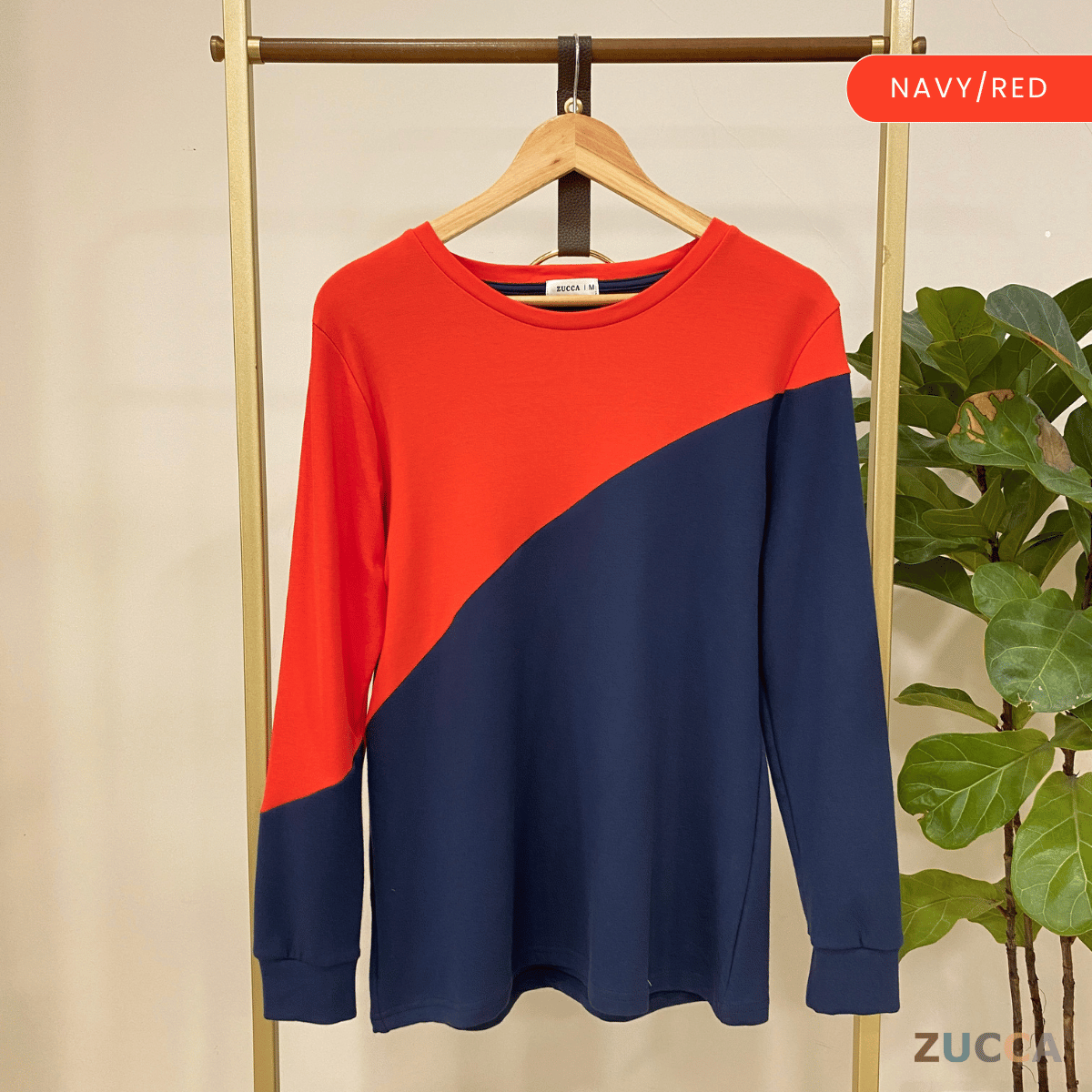 ZUCCA NIKI COLOURBLOCK CASUAL PULLOVER SHIRT - MA020 WOMEN BLOUSE