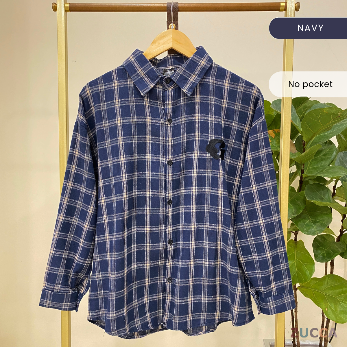 FELORA KEMEJA BLOUSE CORAK KOTAK - SU001