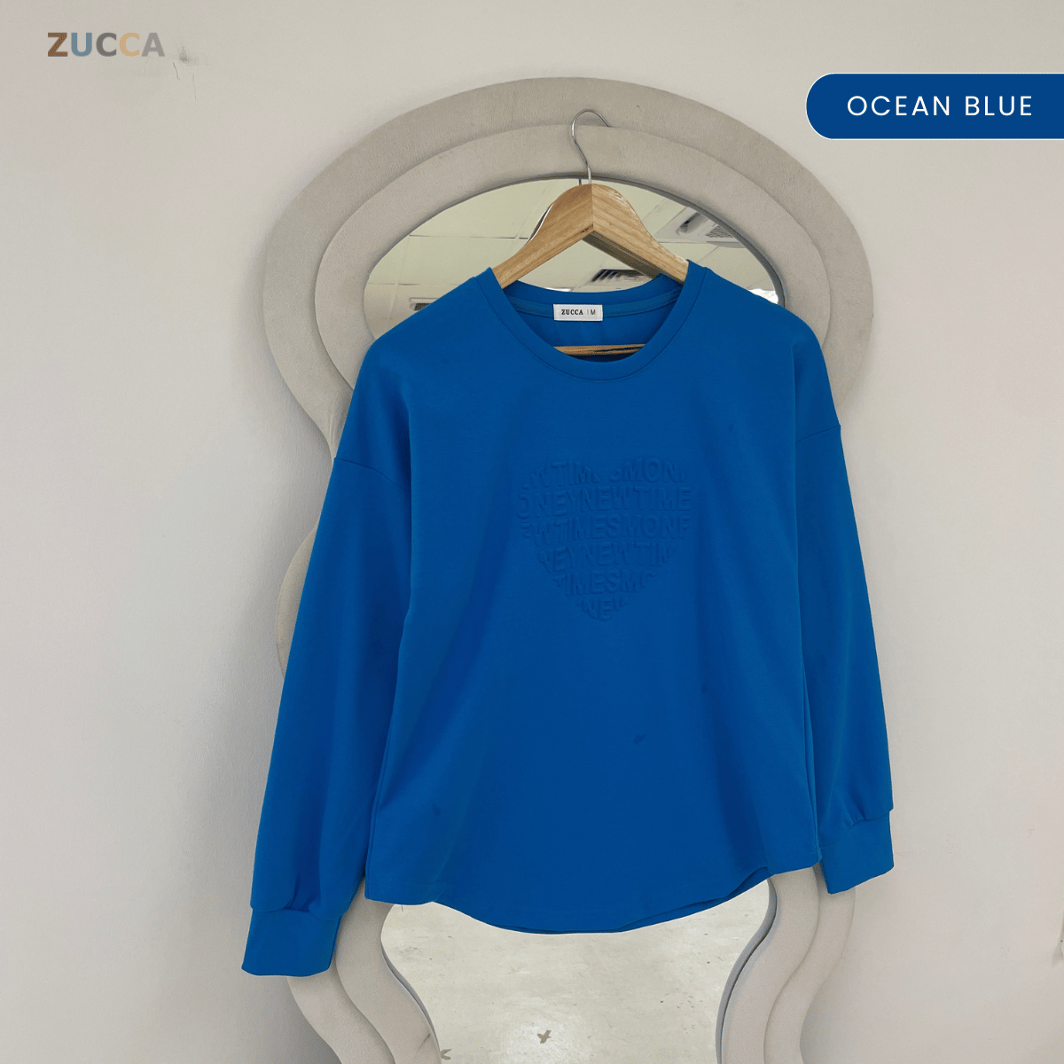 ZUCCA MALIA MINIMAL HEART SHAPE EMBOSSED MODEST TOP - MA183