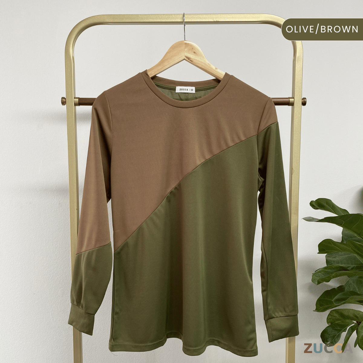 ZUCCA NIKI COLOURBLOCK CASUAL PULLOVER SHIRT - MA020 WOMEN BLOUSE