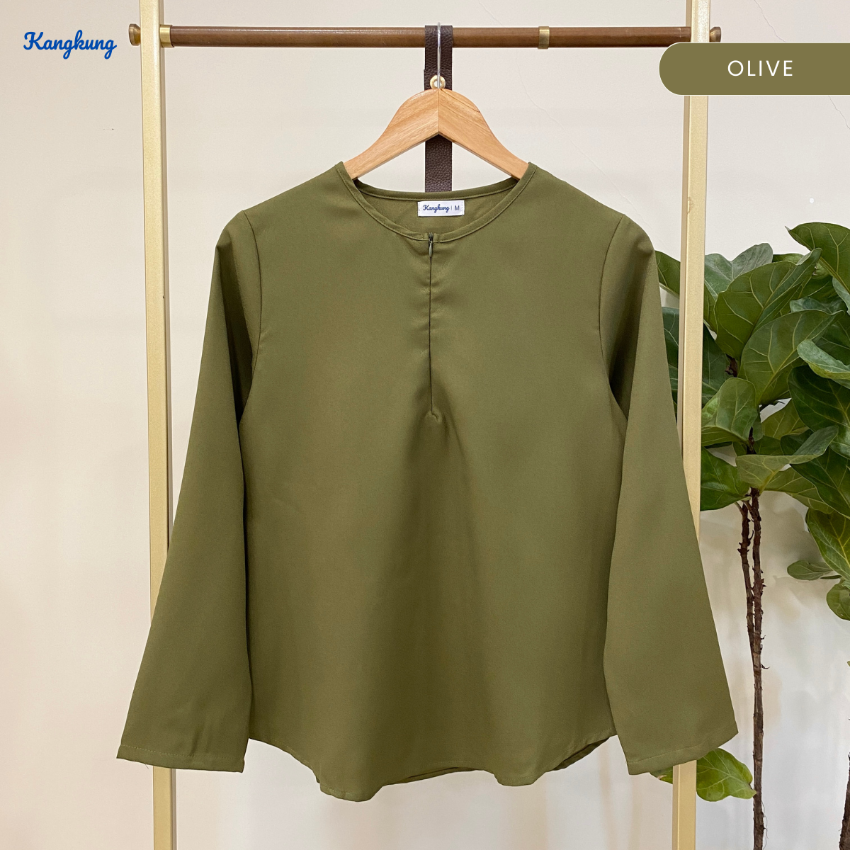 KANGKUNG MISTY BLOUS KASUAL ZIP BERGAYA – KK111