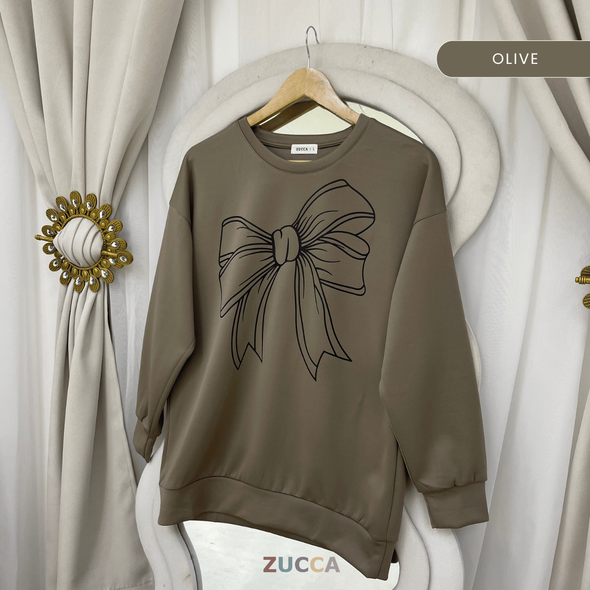 ZUCCA MONICA KEMEJA KASUAL BERCORAK REBEN - MA070