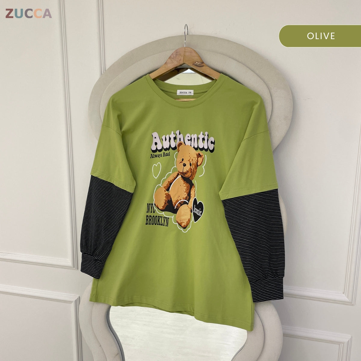 ZUCCA KAYLIE AUTHENTIC TEDDY GRAPHIC COTTON TEE - MA164