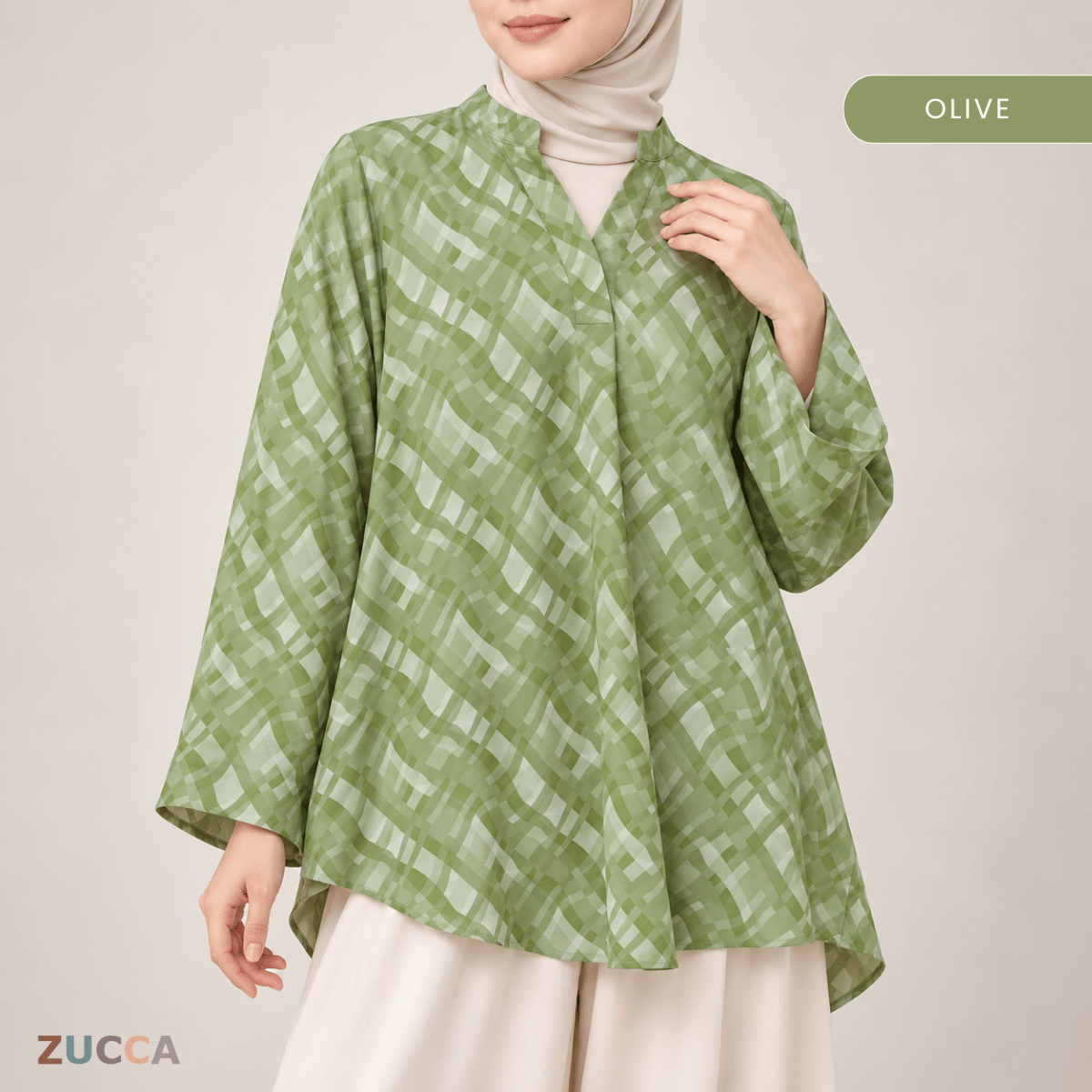 ZUCCA NARINA TONAL ABSTRACT GEOMETRIC PRINT - MA280