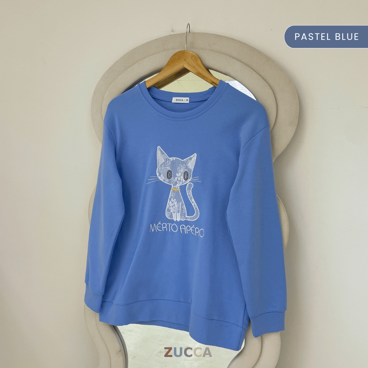 ZUCCA LAVEENA SWEET CAT CASUAL SWEATSHIRT - MA151